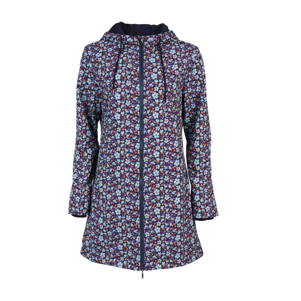 Lykka du nord Womens Floral Print Hooded‎ Softshell Jacket Size M